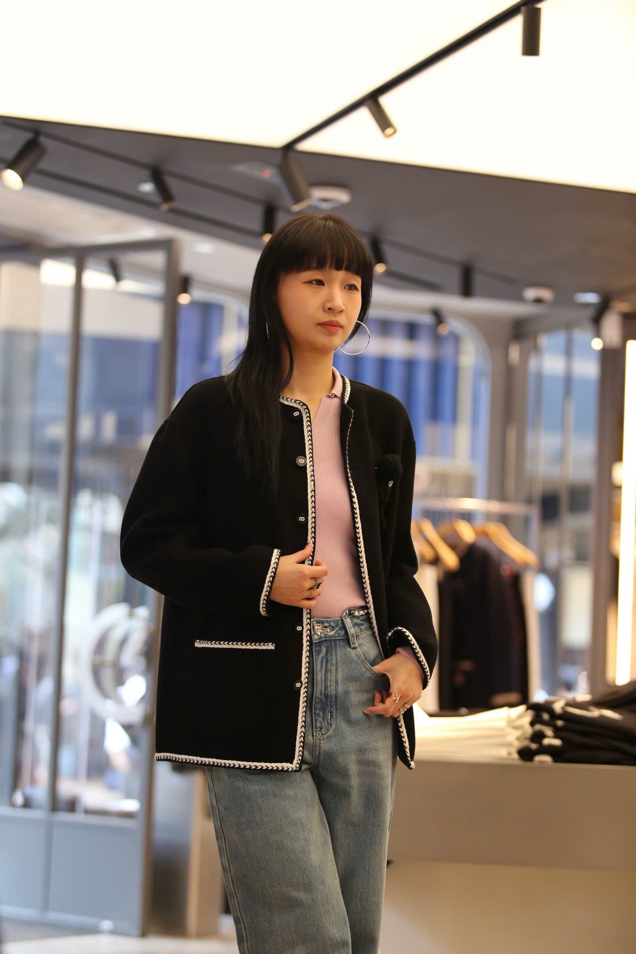  3.Áo khoác dạ Gấu ngực - Xanh đen 