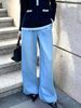  Quần jean giấy xanh logo tròn túi sau 
