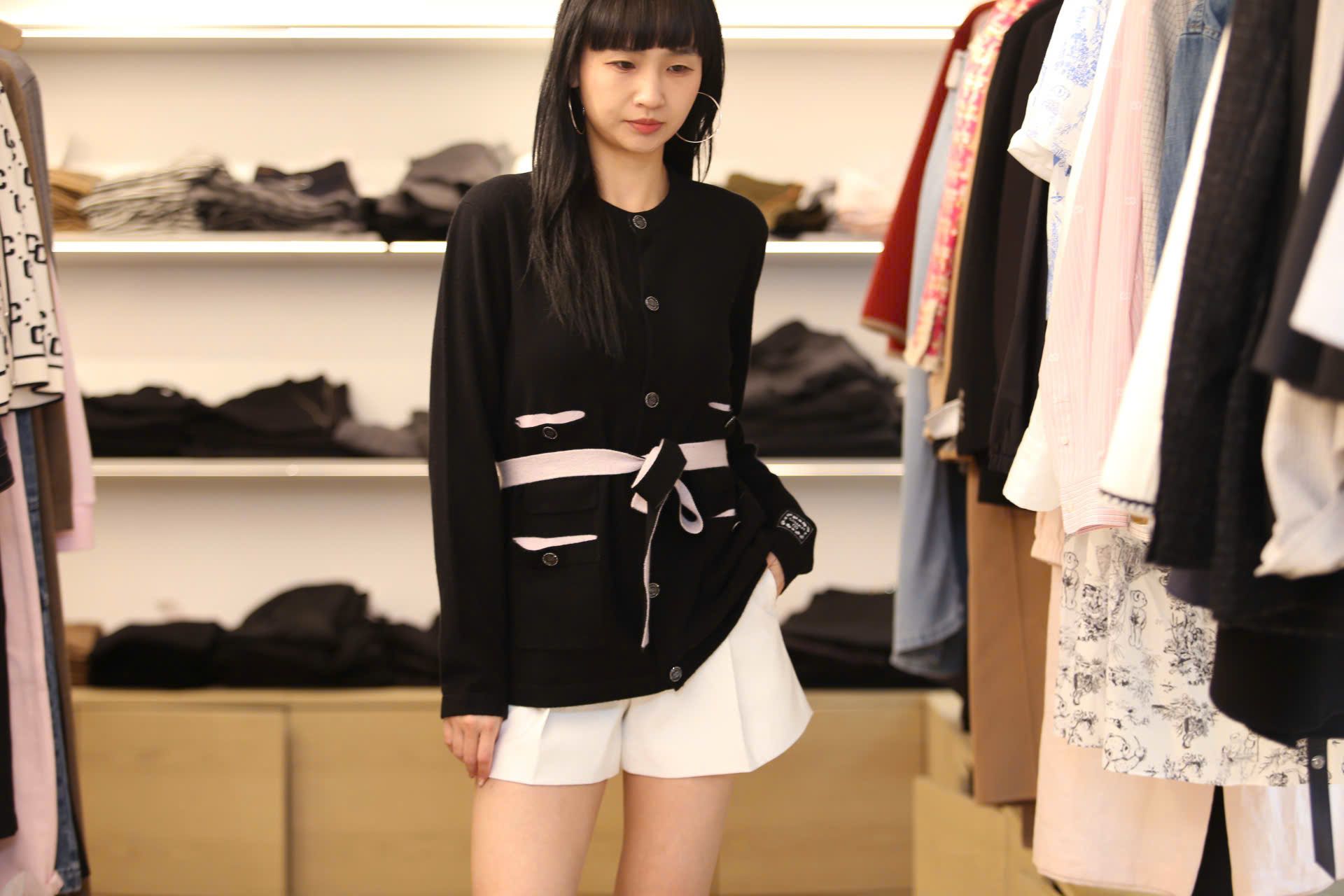  Áo CDG đen 4 túi kèm dây đai 