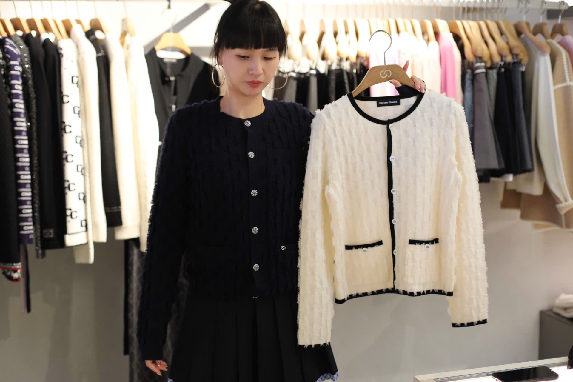  Áo CDG ô vuông trắng viền đen new25 