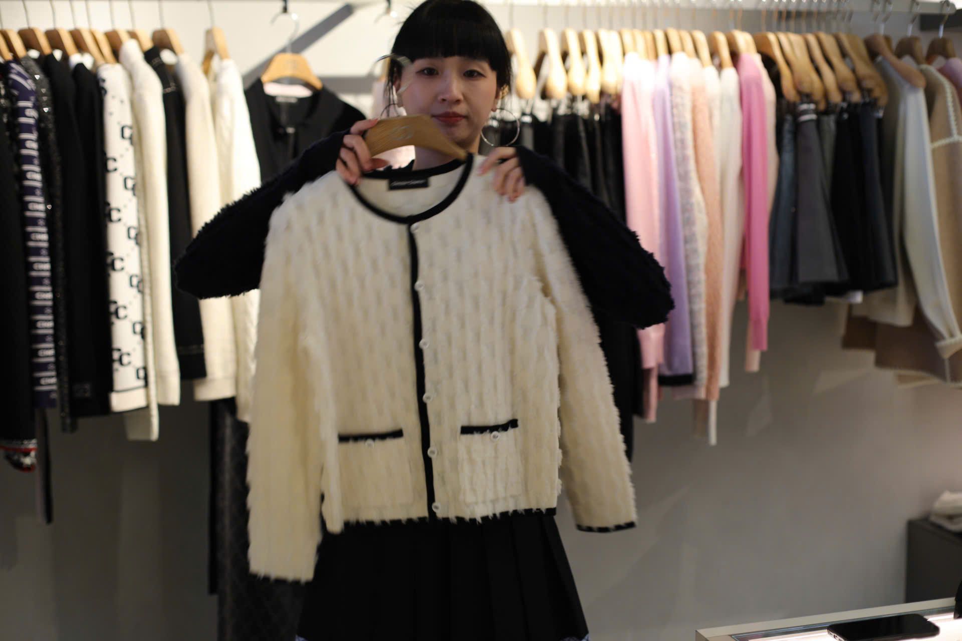  Áo CDG ô vuông trắng viền đen new25 