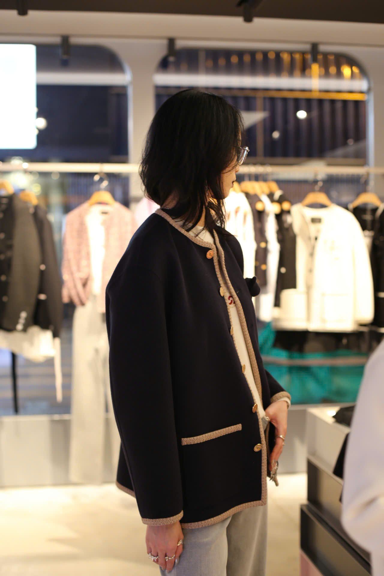  5.Áo khoác dạ Gấu ngực - Navy 