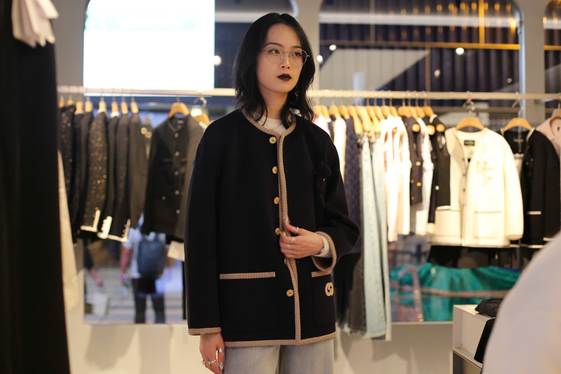  5.Áo khoác dạ Gấu ngực - Navy 