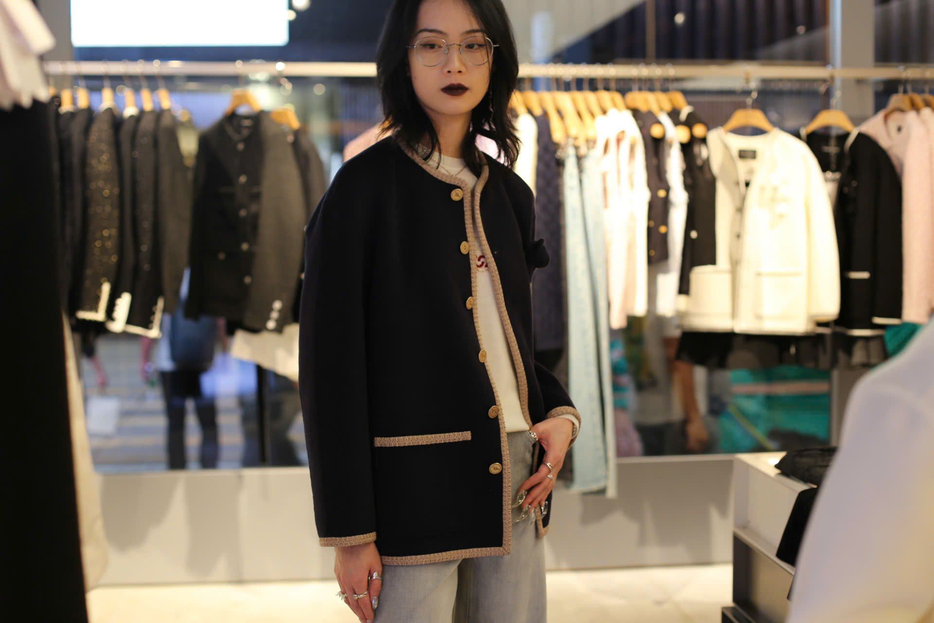  5.Áo khoác dạ Gấu ngực - Navy 