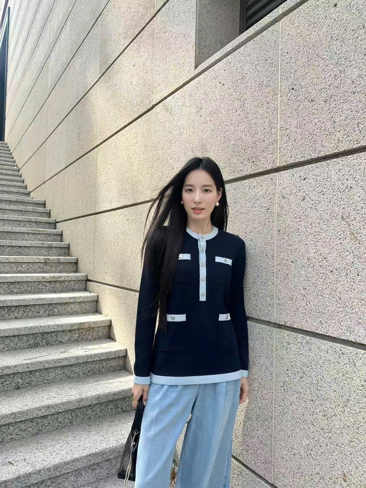  Áo CDG xanh tím 4 túi viền 