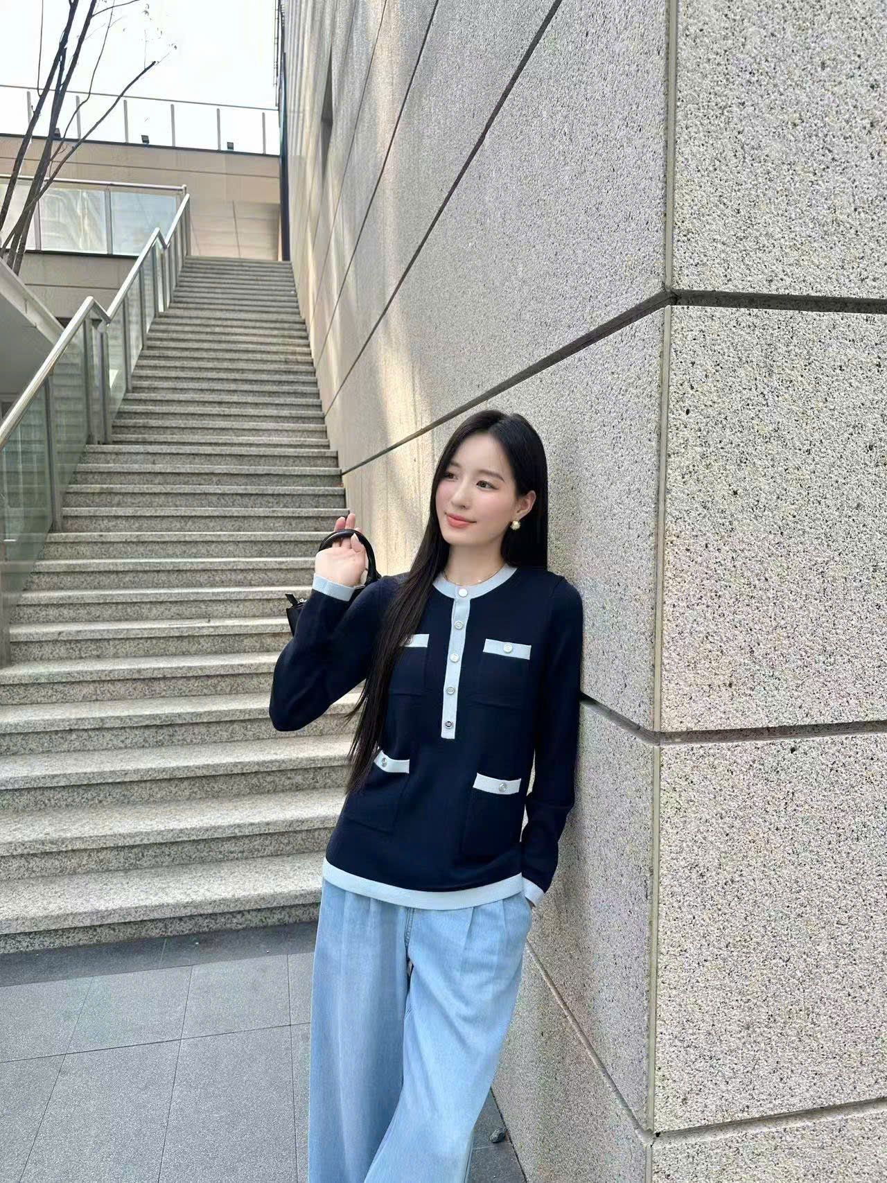  Áo CDG xanh tím 4 túi viền 