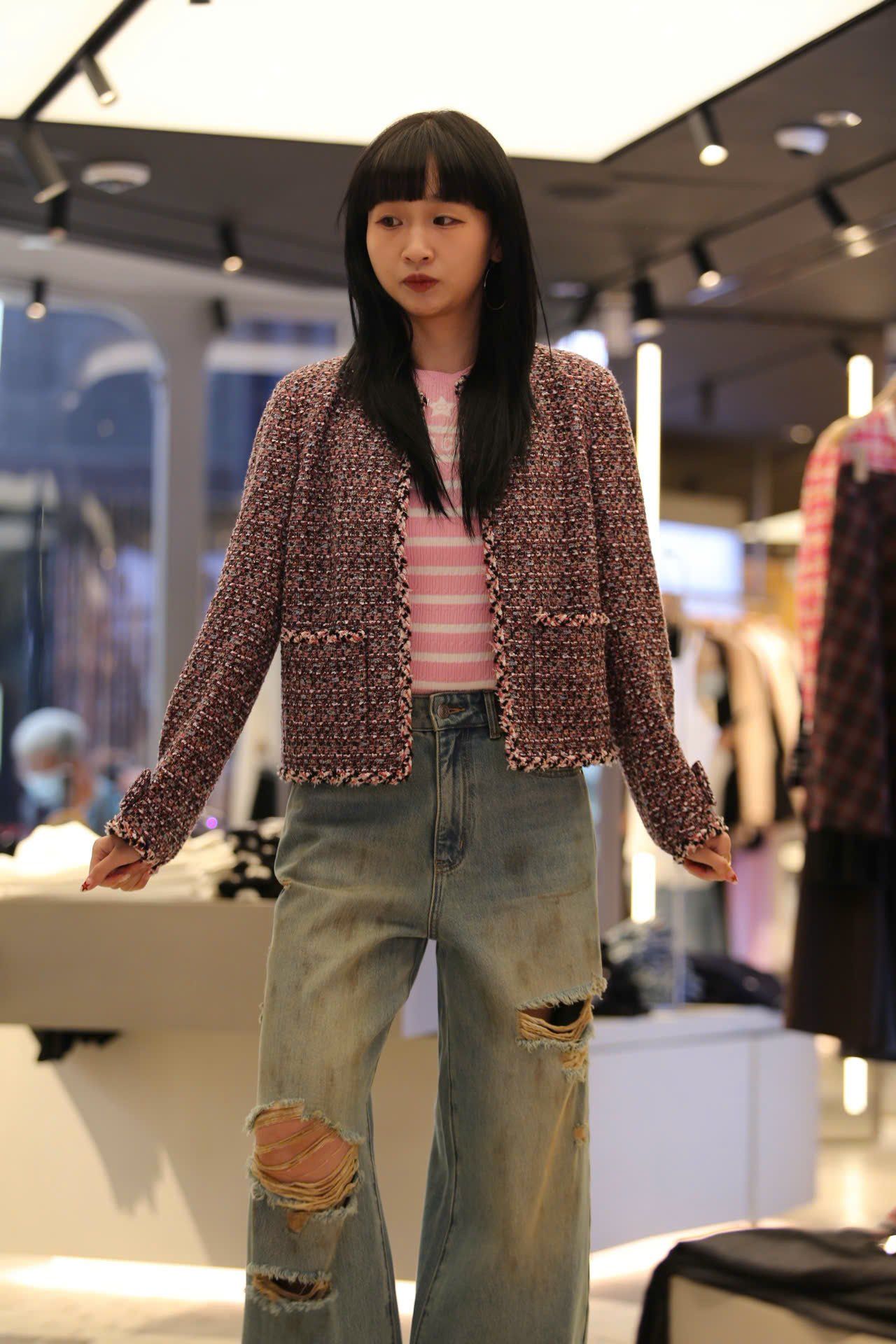  Quần jean rách gối ss25 