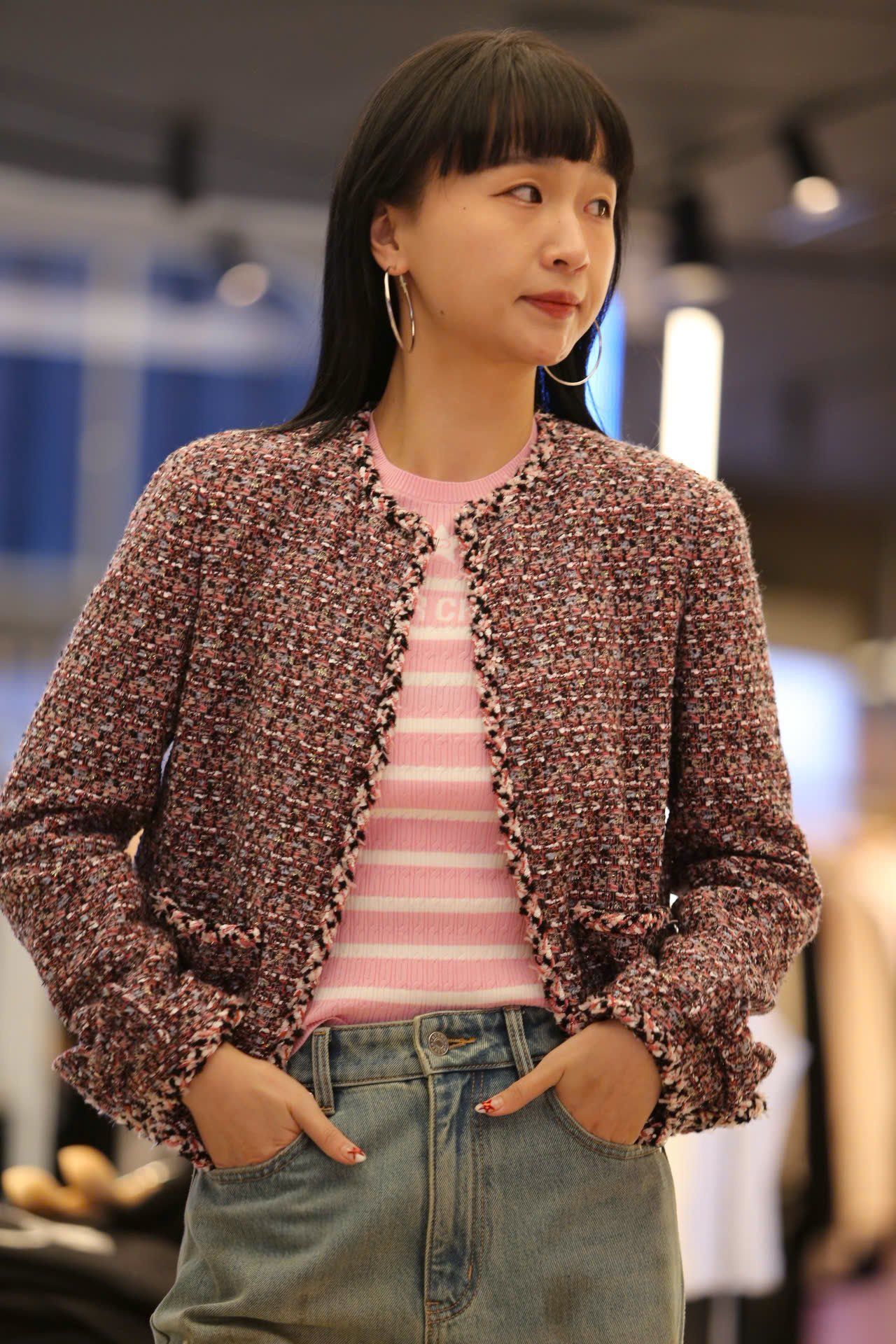  Quần jean rách gối ss25 