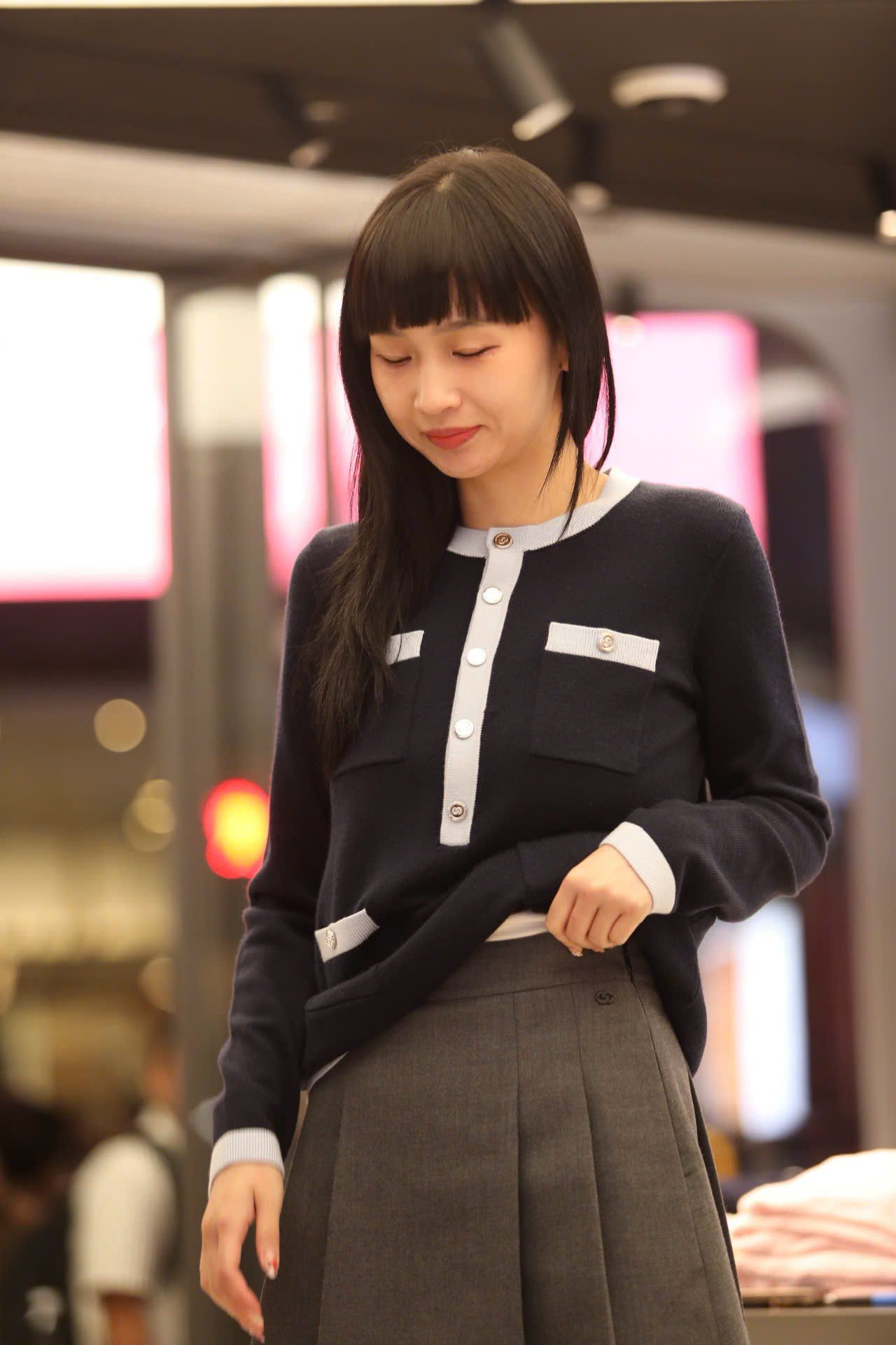  Áo CDG xanh tím 4 túi viền 