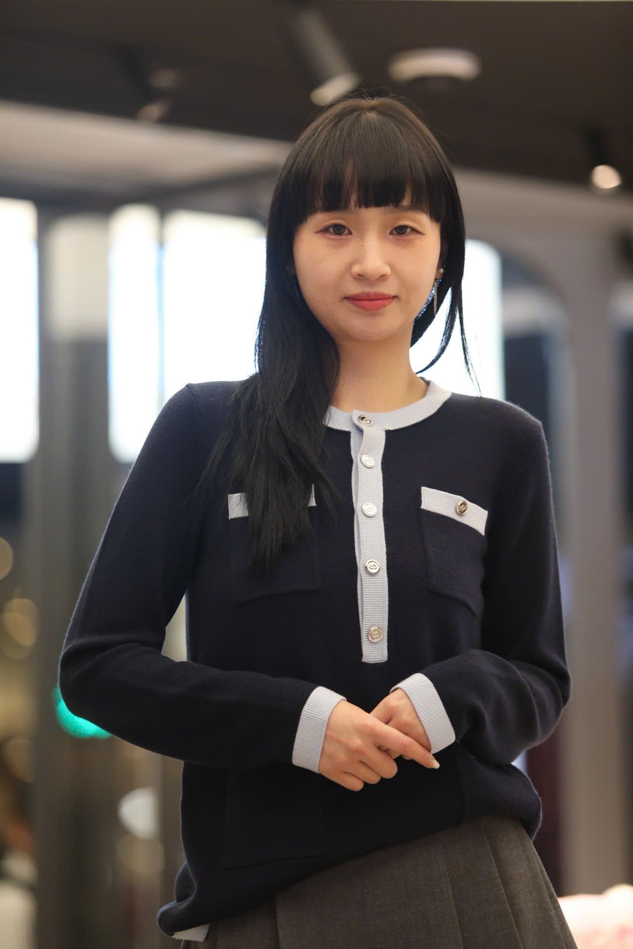  Áo CDG xanh tím 4 túi viền 