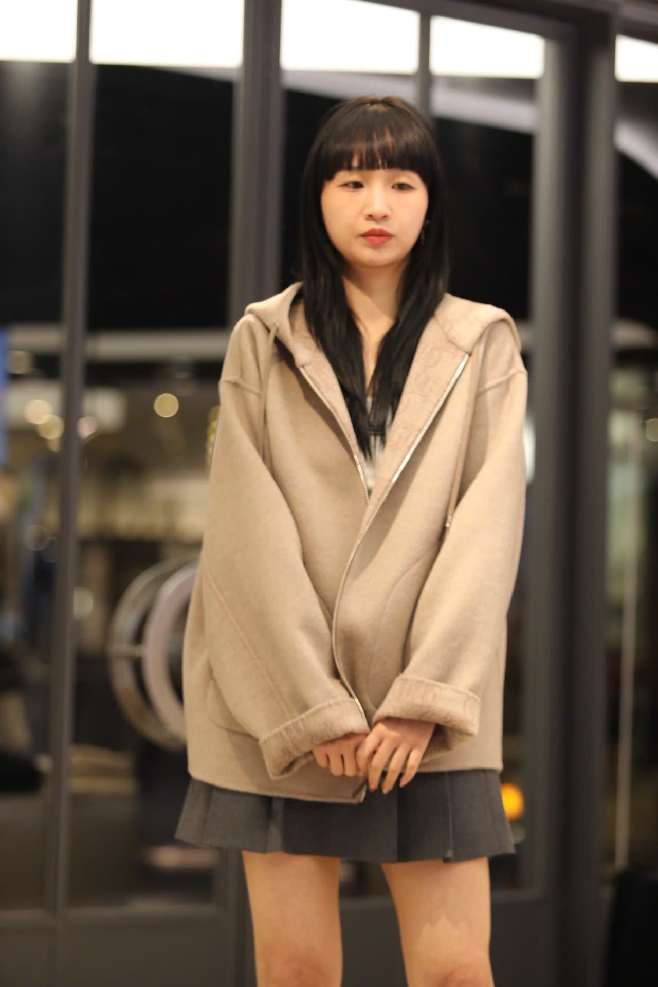  Áo dạ ép Nâu có mũ lót full logo 