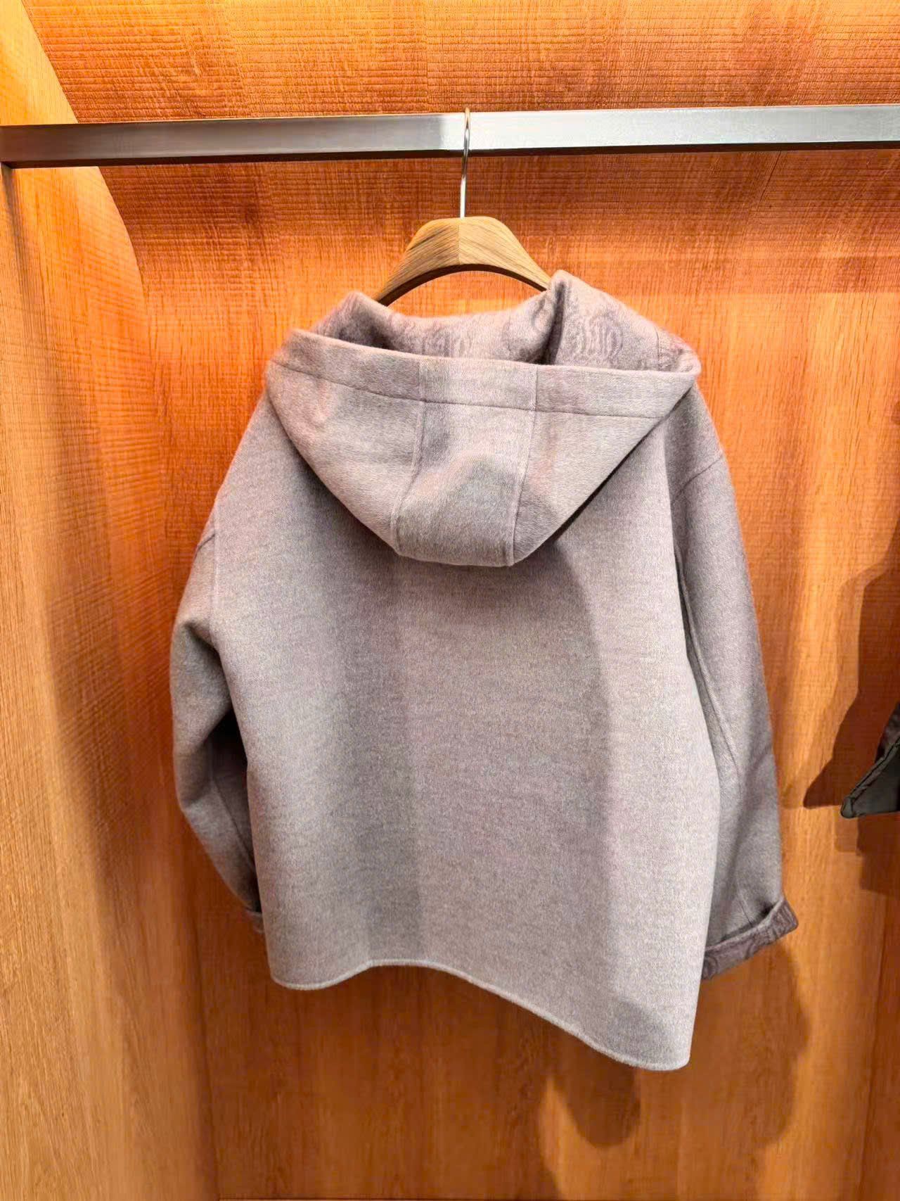  Áo dạ ép Nâu có mũ lót full logo 