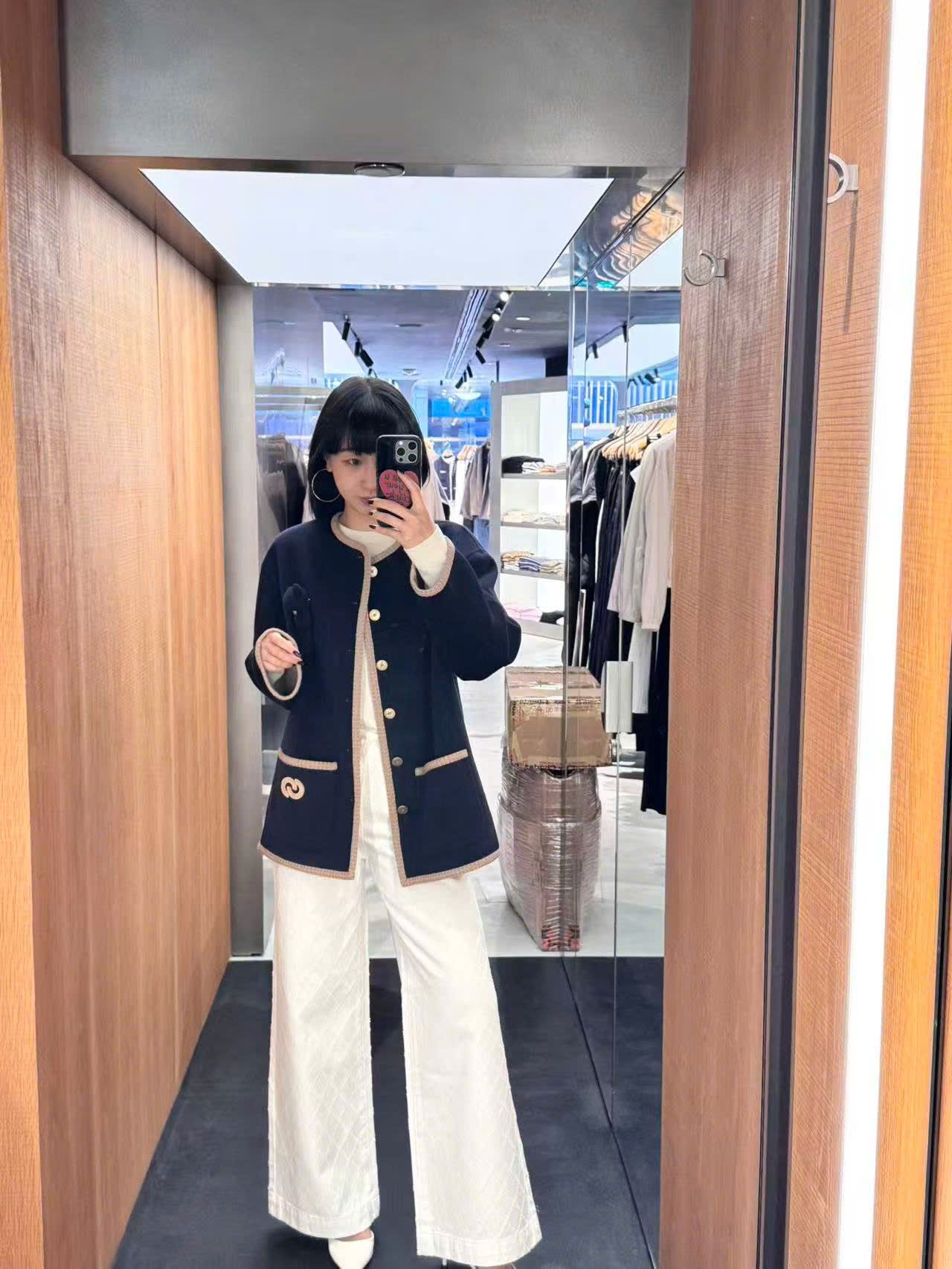  5.Áo khoác dạ Gấu ngực - Navy 