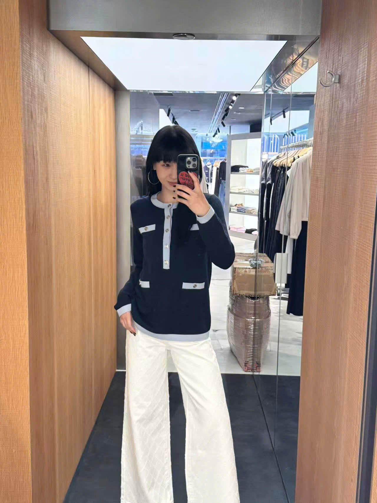  Áo CDG xanh tím 4 túi viền 