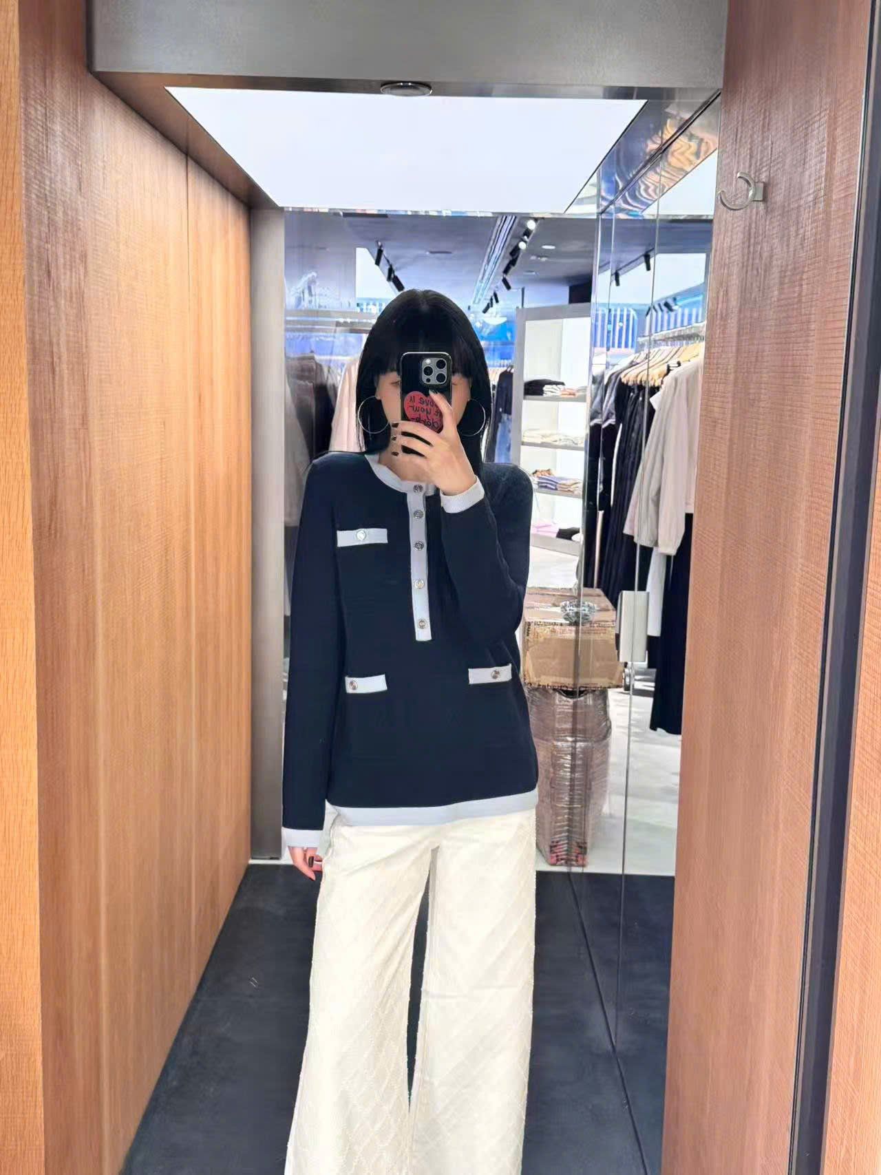  Áo CDG xanh tím 4 túi viền 