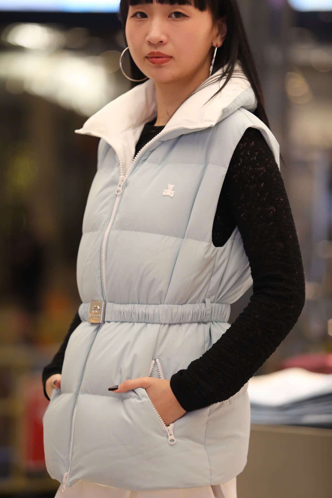  Áo gile phao Xanh da trời 