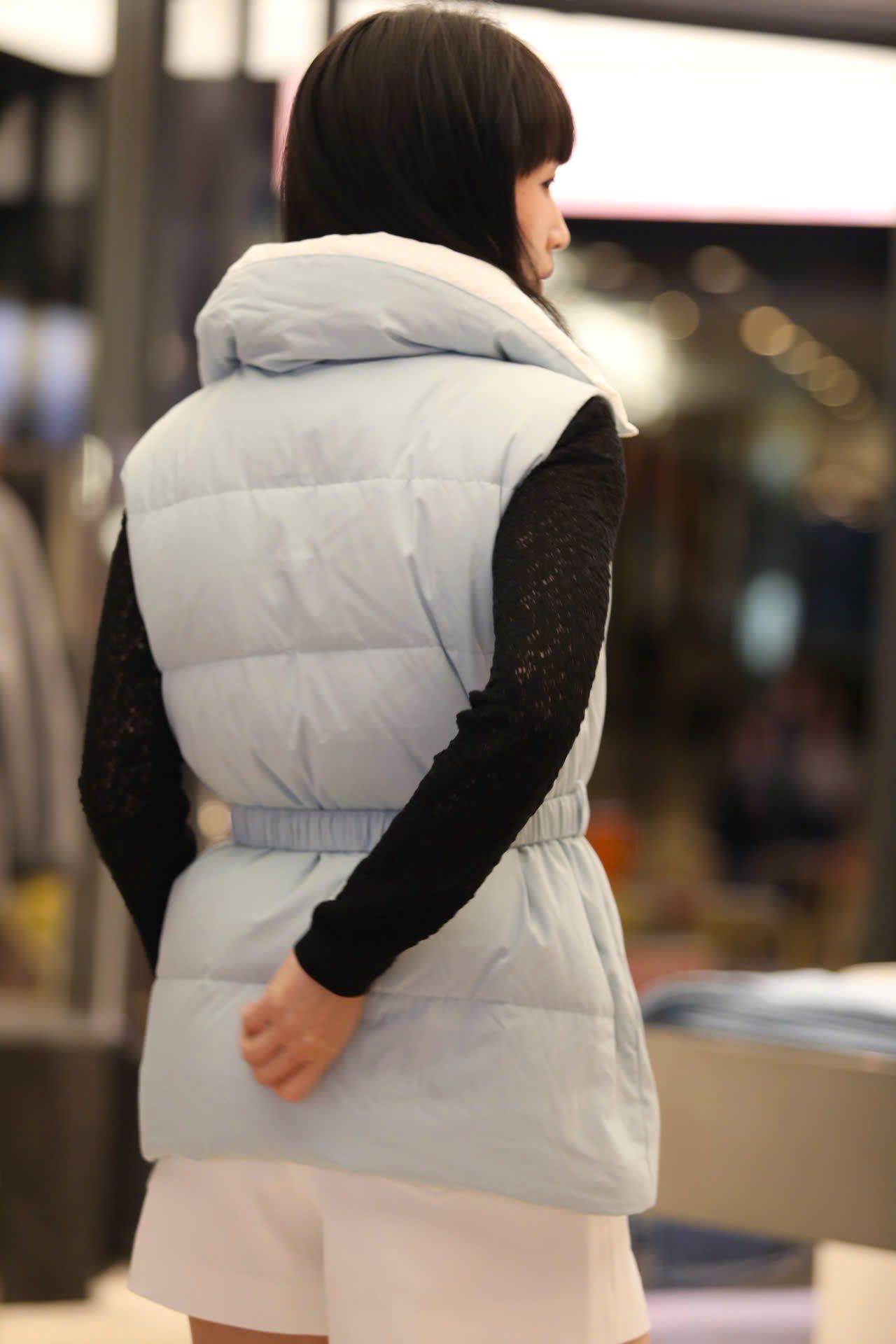  Áo gile phao Xanh da trời 