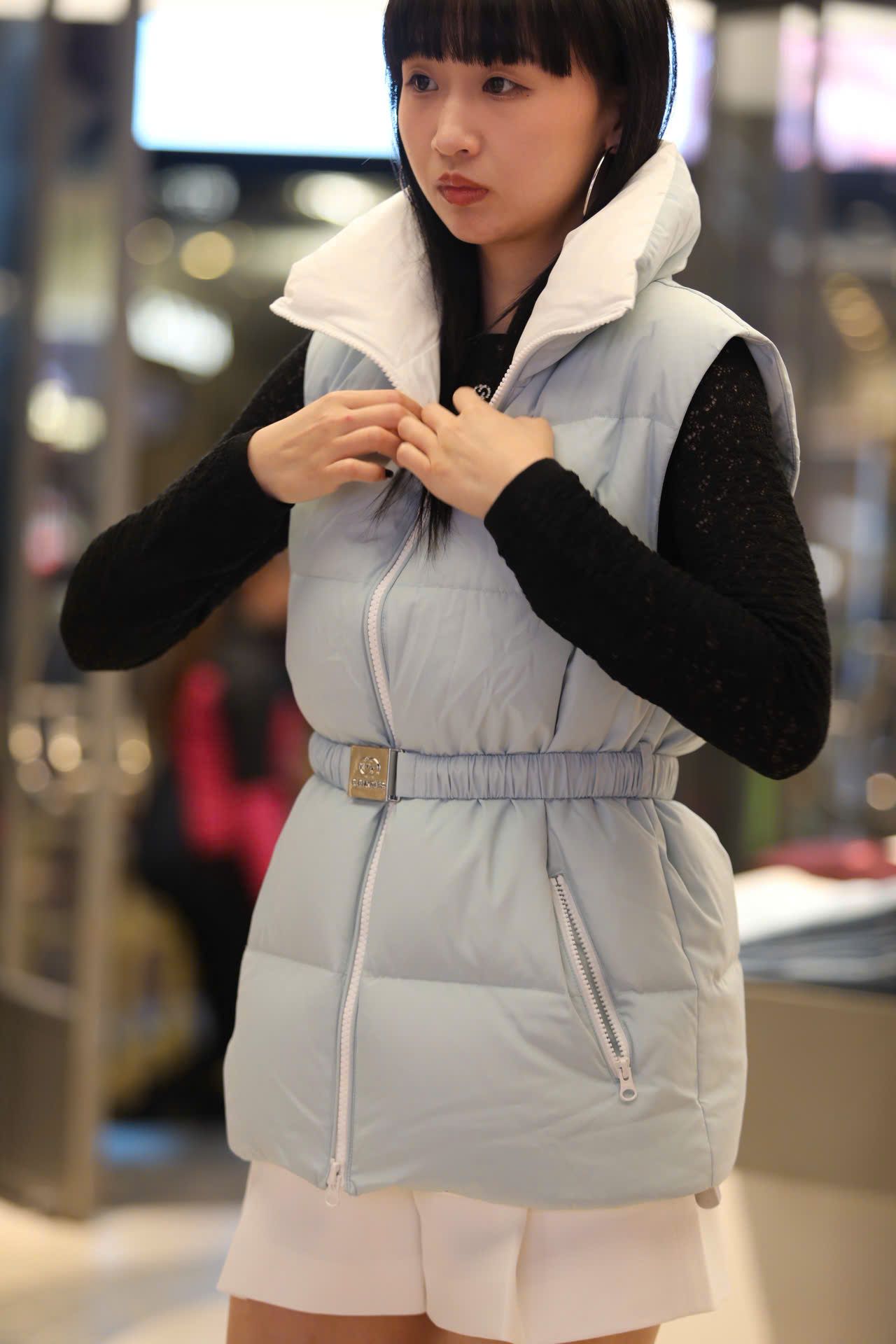  Áo gile phao Xanh da trời 