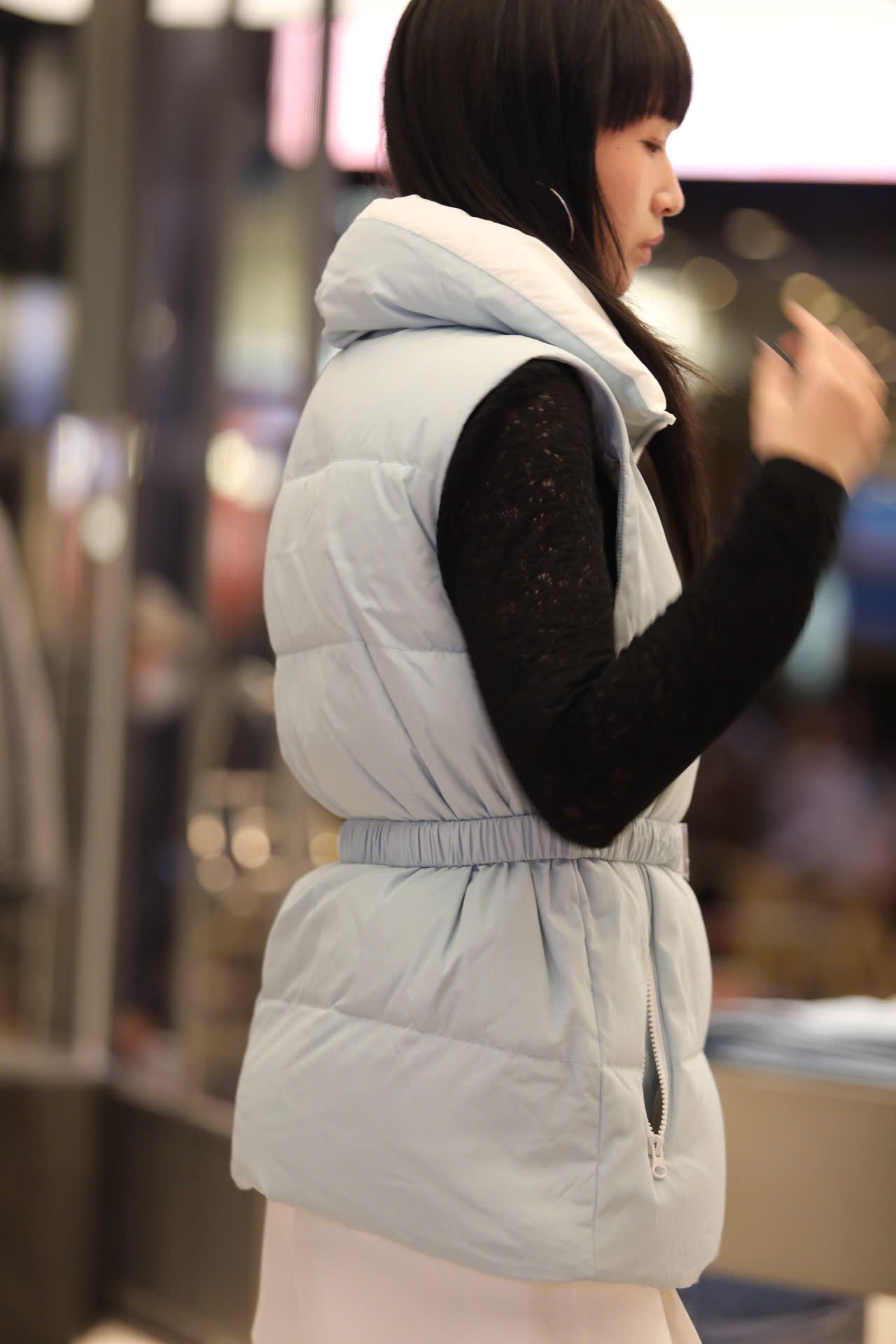  Áo gile phao Xanh da trời 