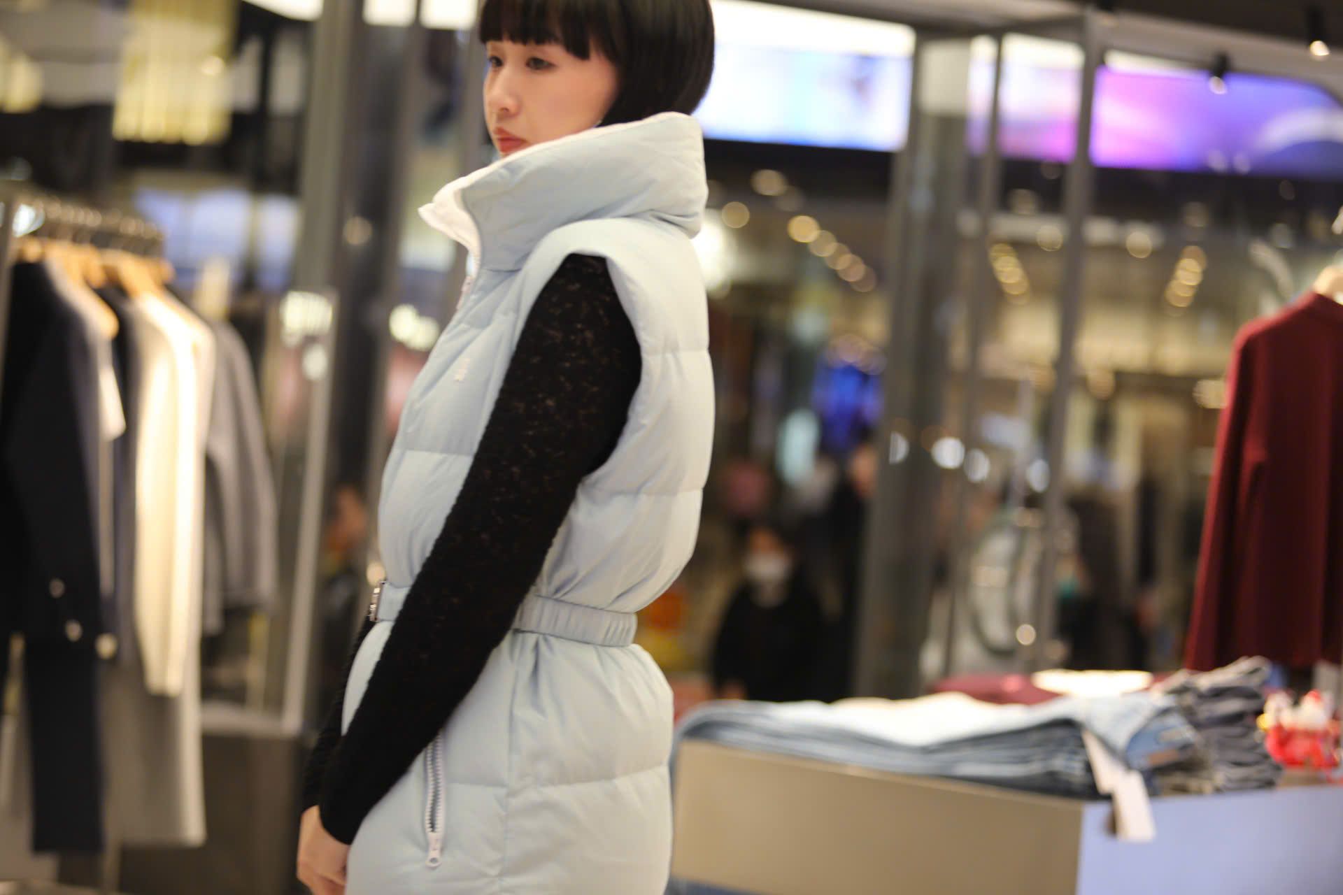  Áo gile phao Xanh da trời 