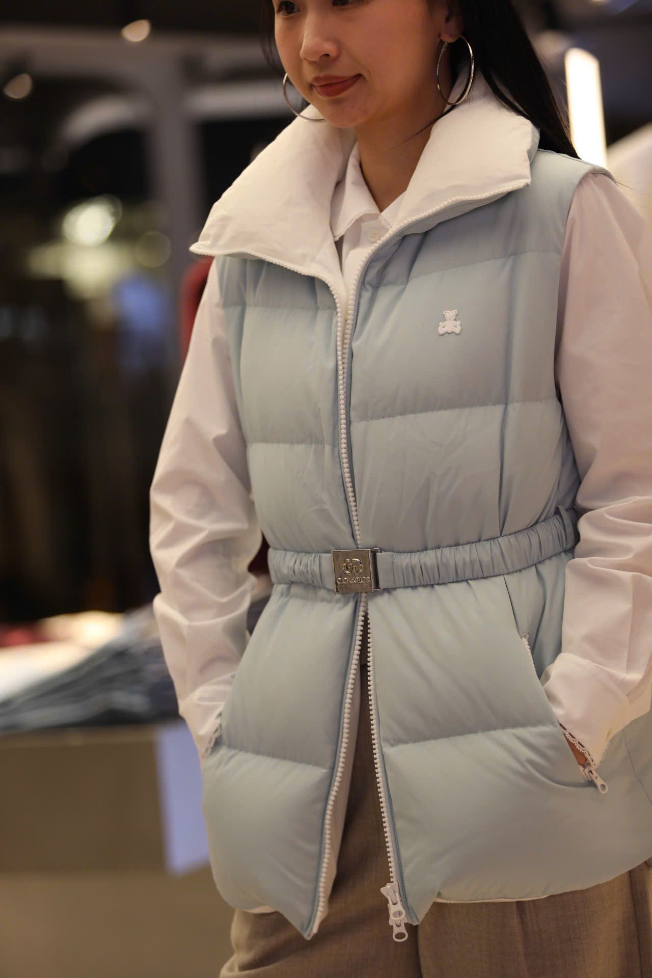  Áo gile phao Xanh da trời 