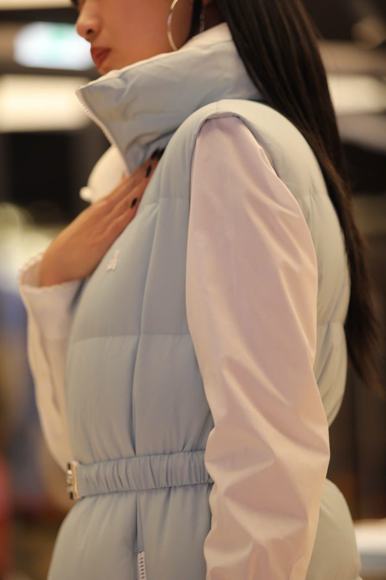  Áo gile phao Xanh da trời 