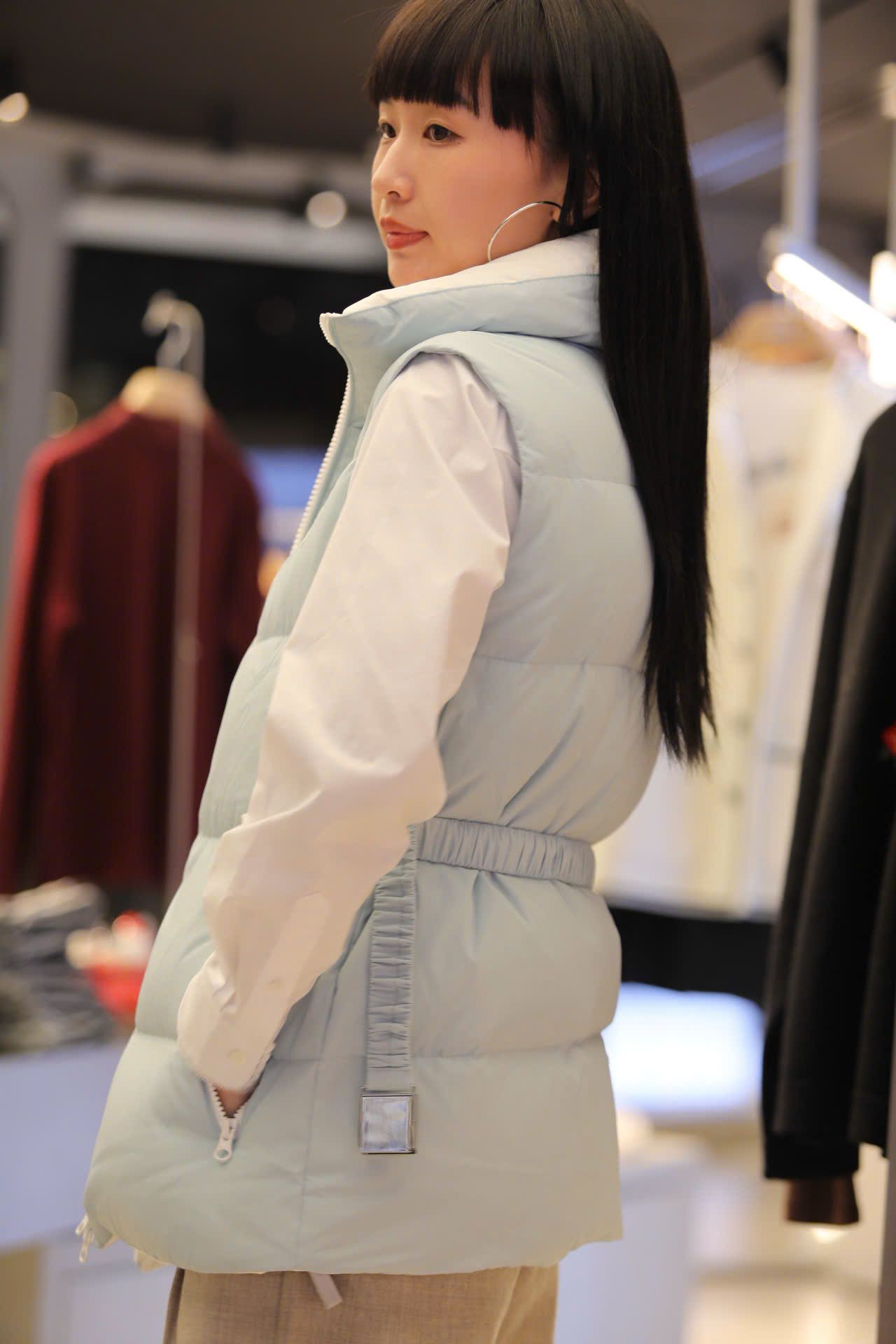  Áo gile phao Xanh da trời 