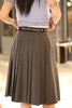  Chân váy xếp ly kèm belt kim loại - xám 