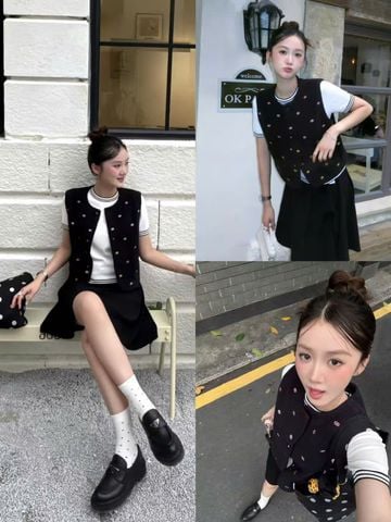  1.Áo ghile lông logo sắc màu 