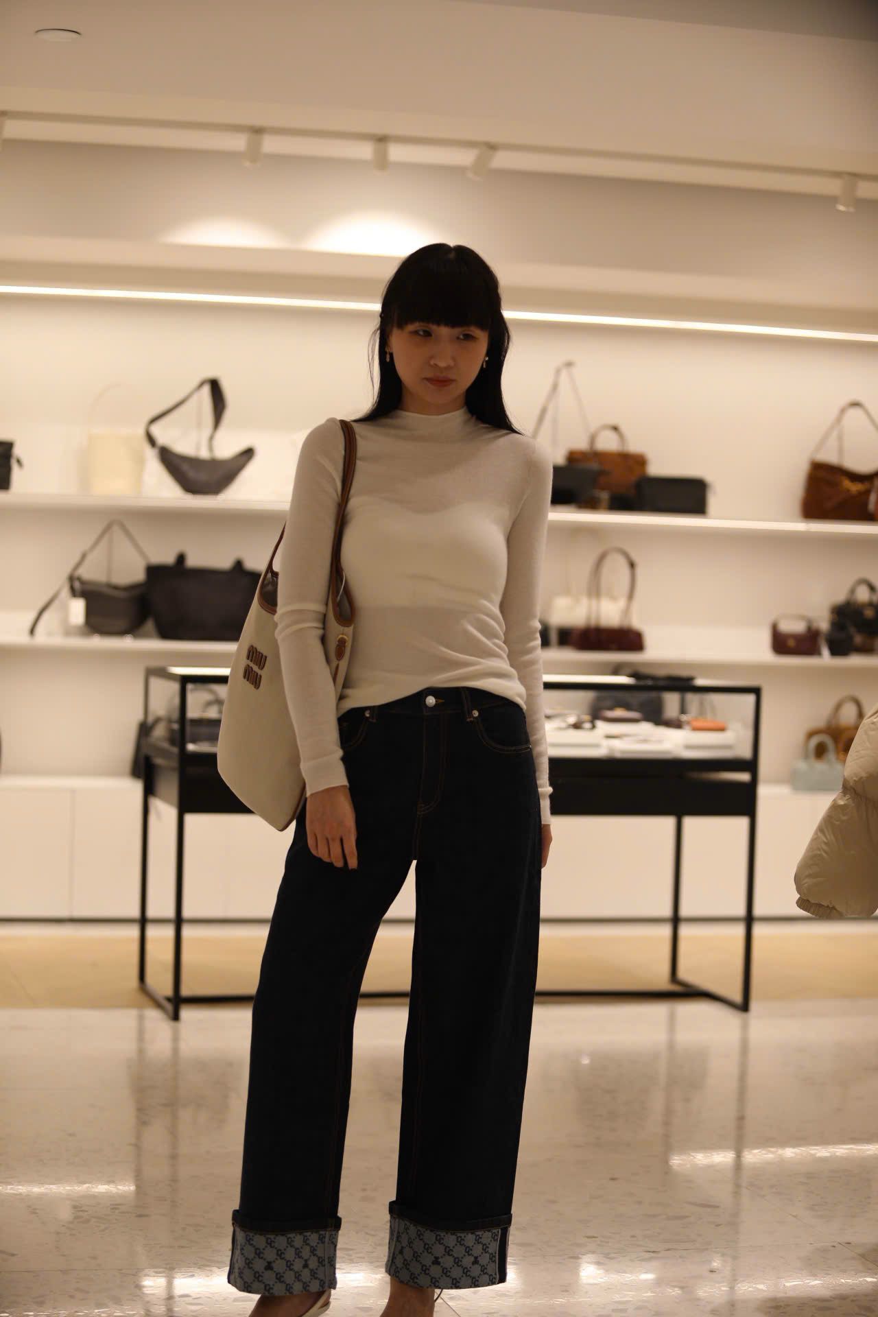  Cashmere - Áo len dài tay Trắng 