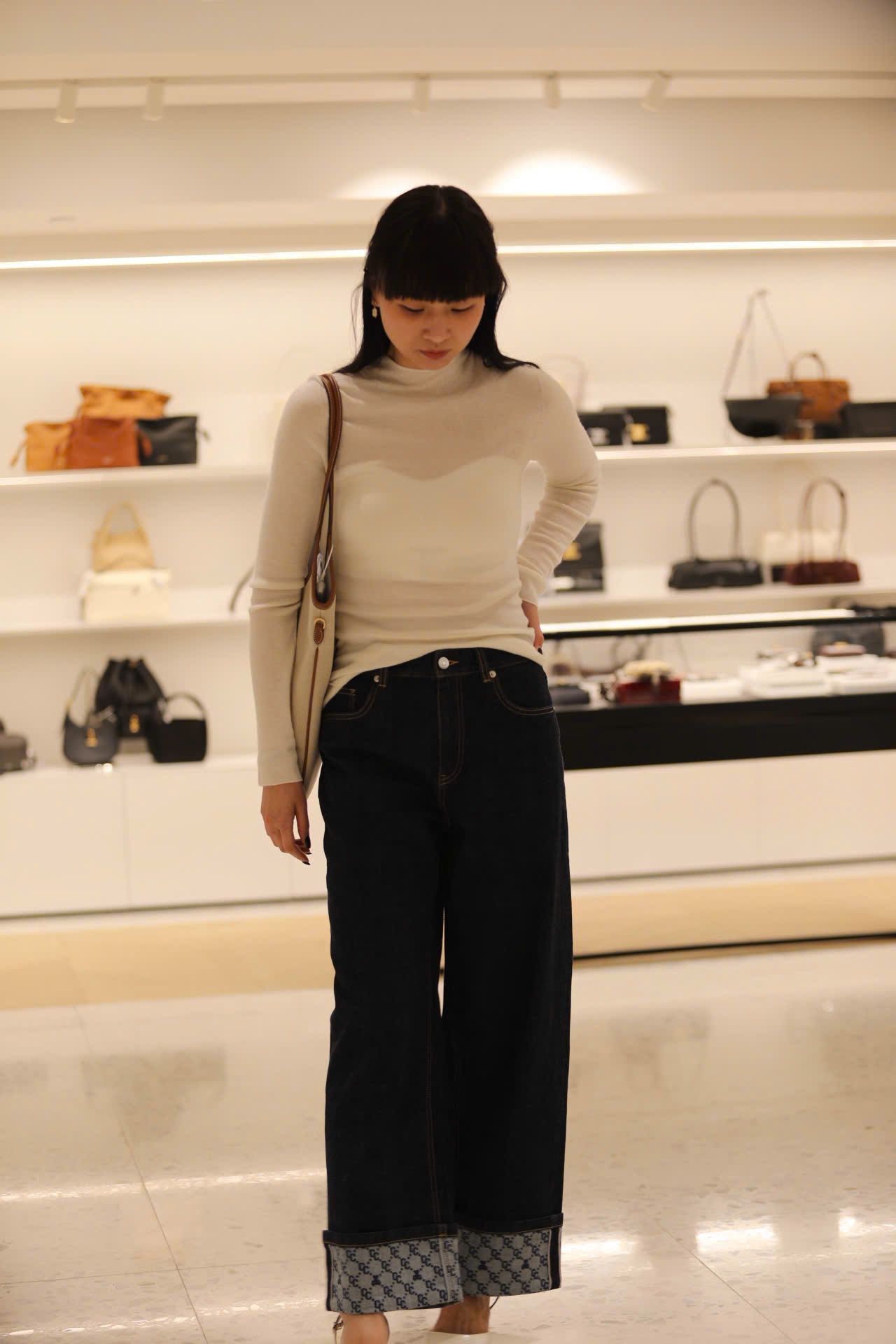  Cashmere - Áo len dài tay Trắng 