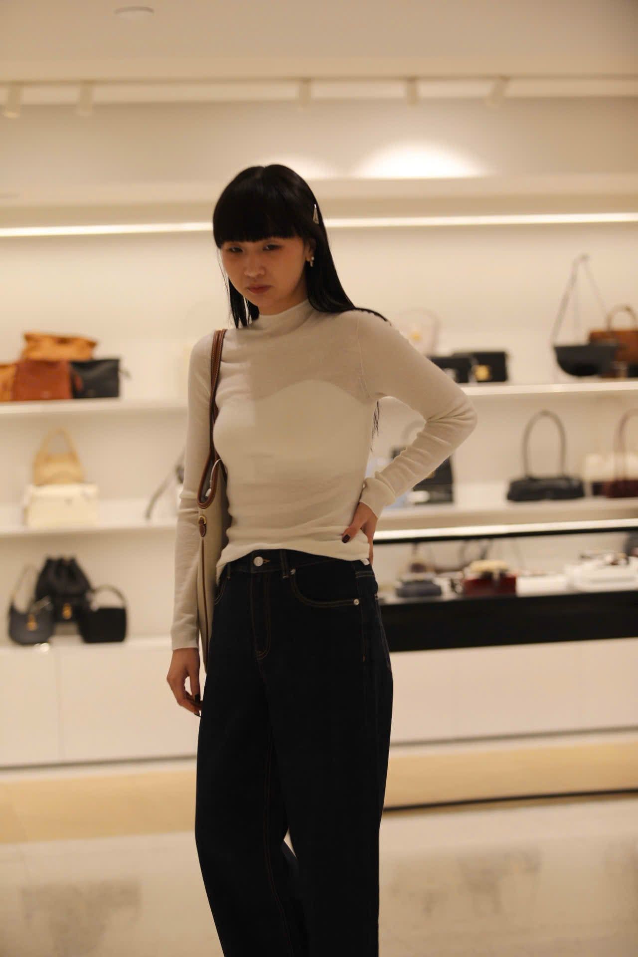  Cashmere - Áo len dài tay Trắng 