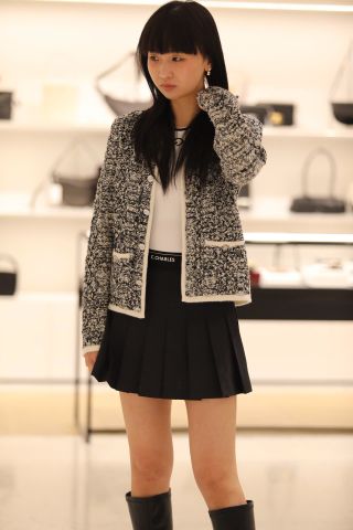  Áo CDG xám viền trắng 