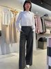  Quần vải xám kèm belt vải 