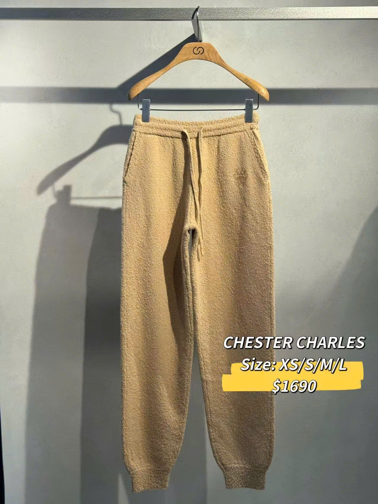  Quần len nâu vàng ,bo gấu dây rút 