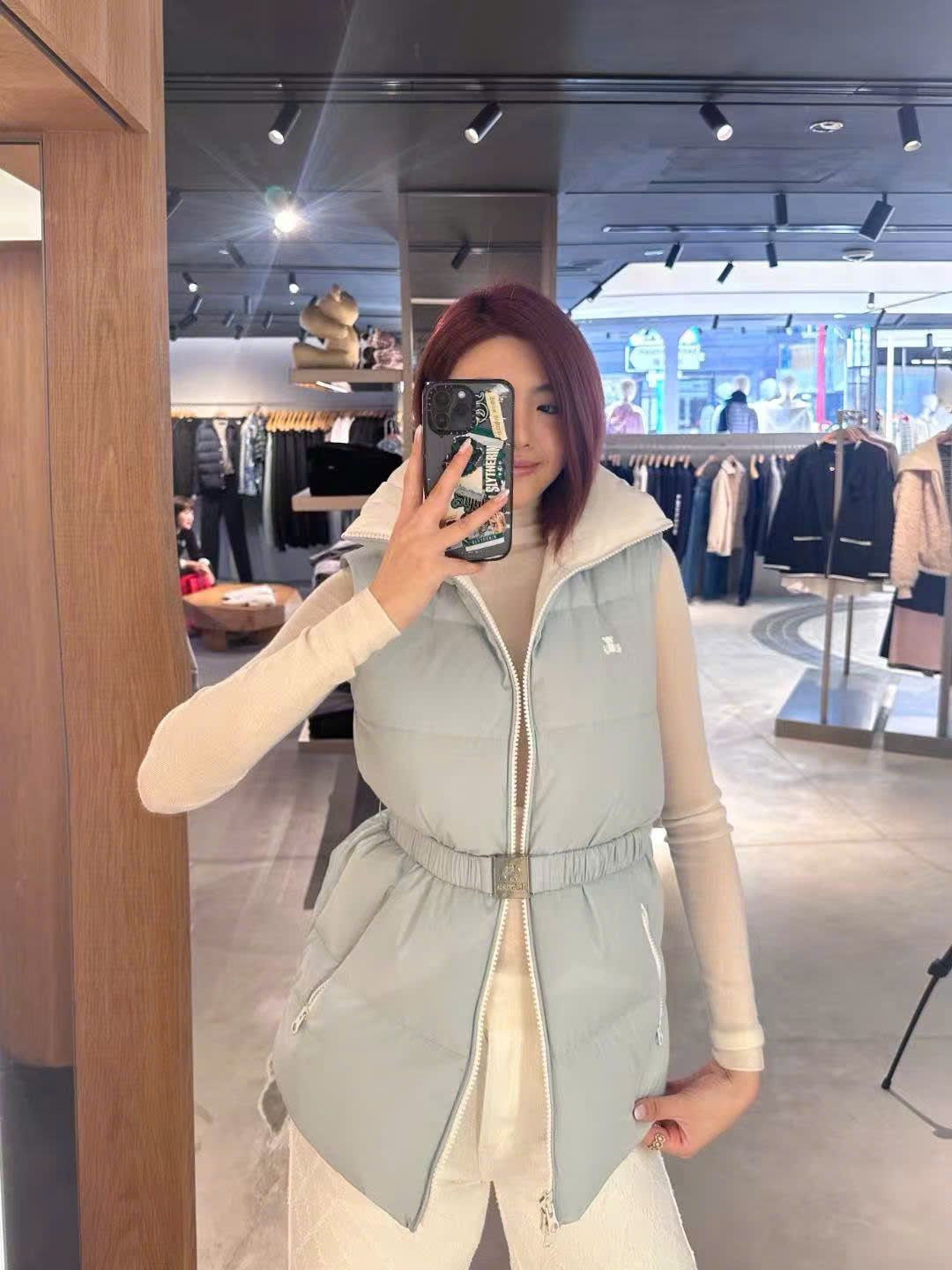  Áo gile phao Xanh da trời 