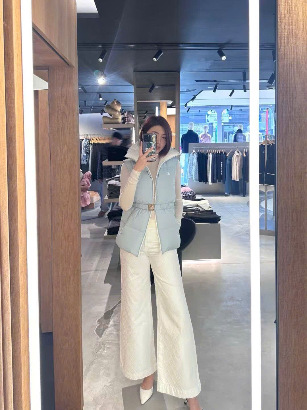  Áo gile phao Xanh da trời 