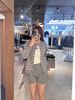  Áo CDG xám kẻ trắng chữ nhỏ 1 bên 