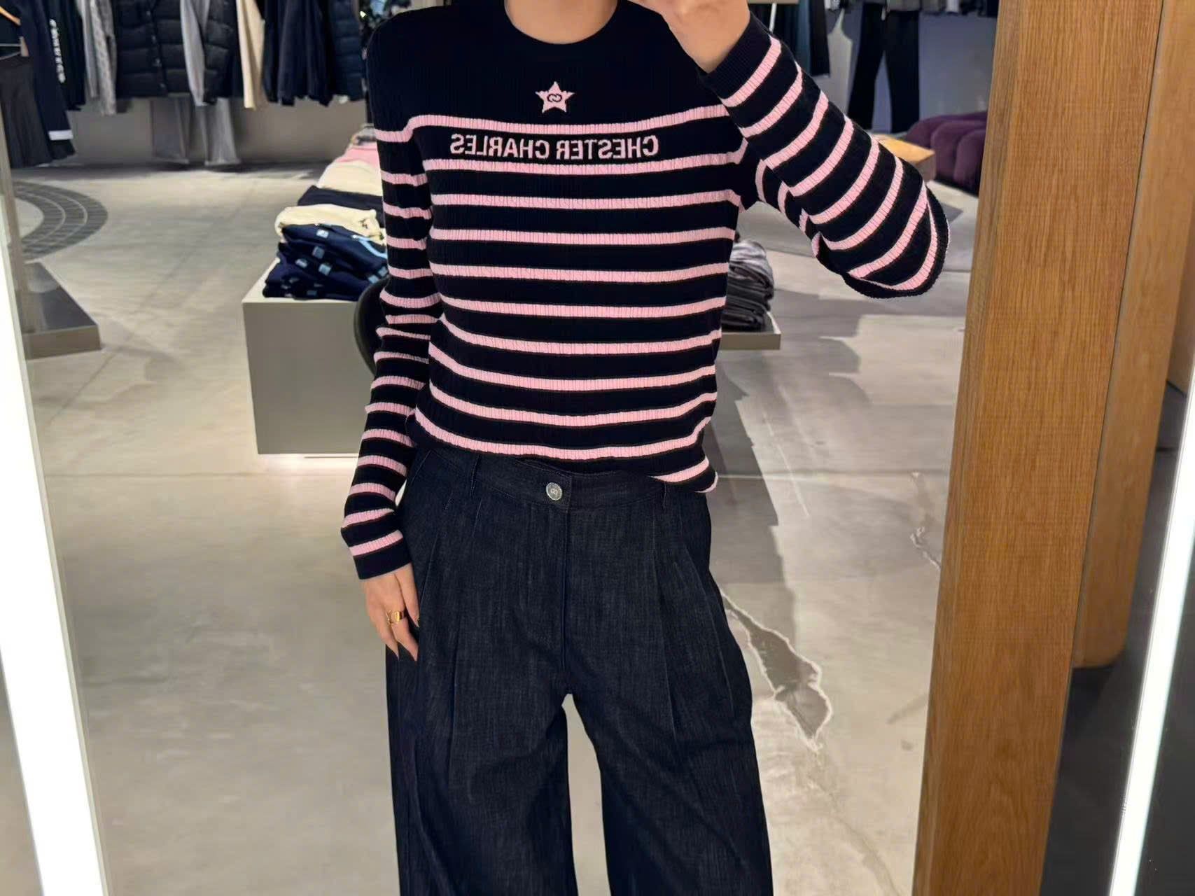  Quần jean ống rộng xanh than ss25 