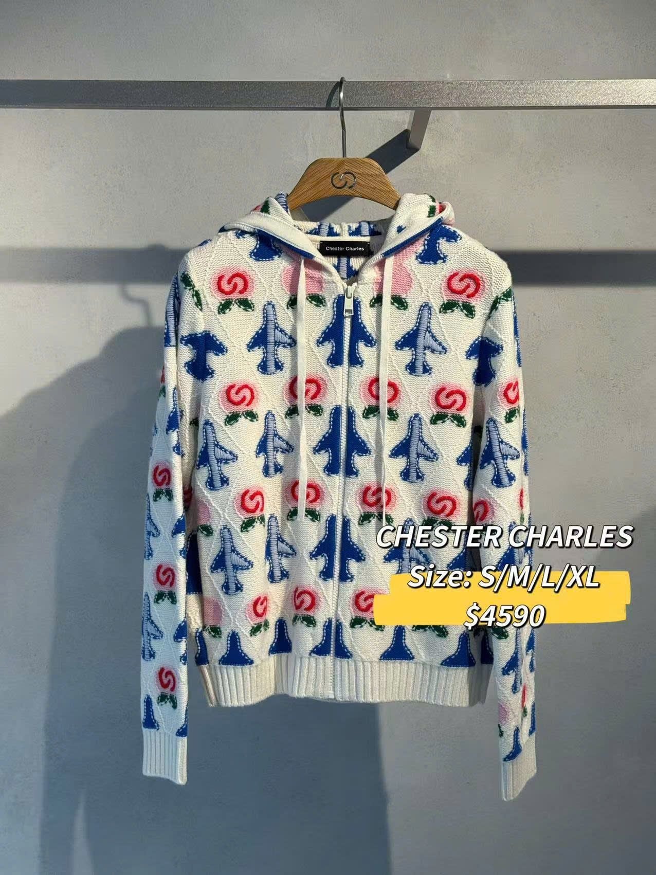  Áo khoác có mũ trắng kéo khóa họa tiết máy bay 