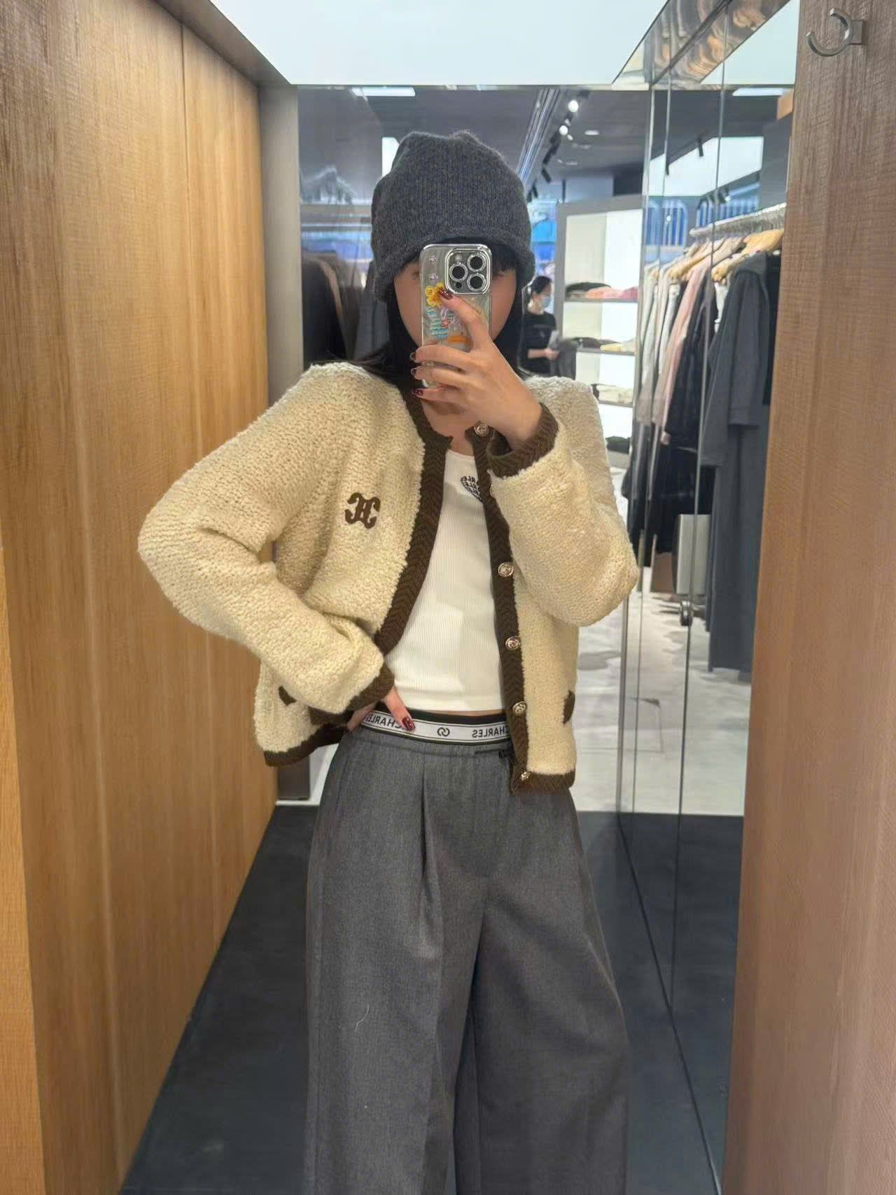  Quần vải xám đá cạp chun trắng CHỮ 