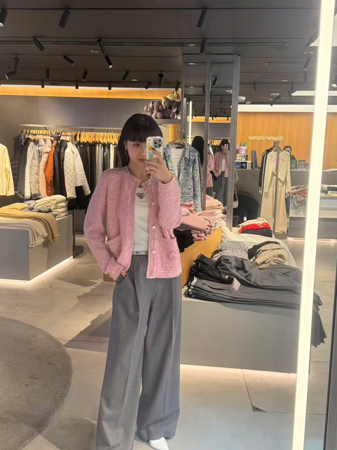  Quần vải xám đá cạp chun trắng CHỮ 