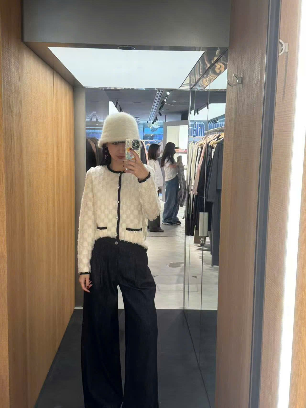  Quần jean ống rộng xanh than ss25 