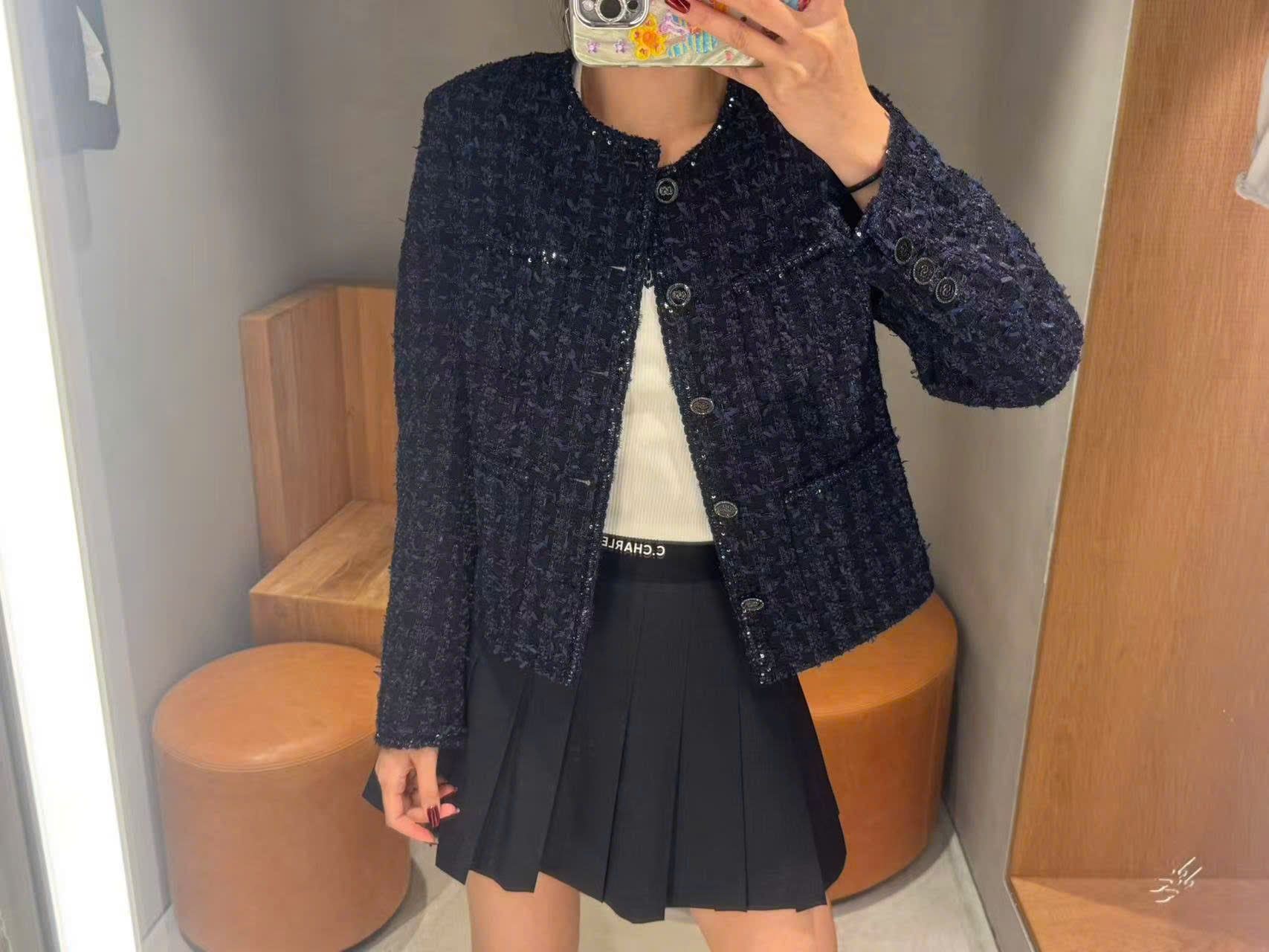  Áo tweed xanh navy Blink 