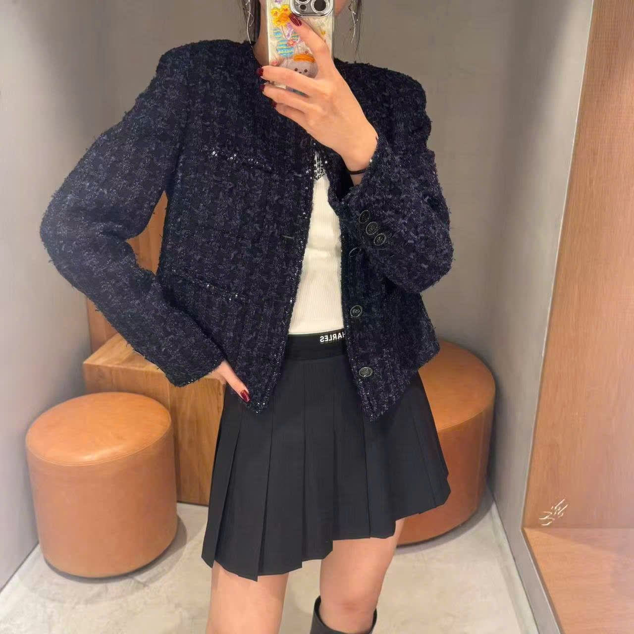  Áo tweed xanh navy Blink 