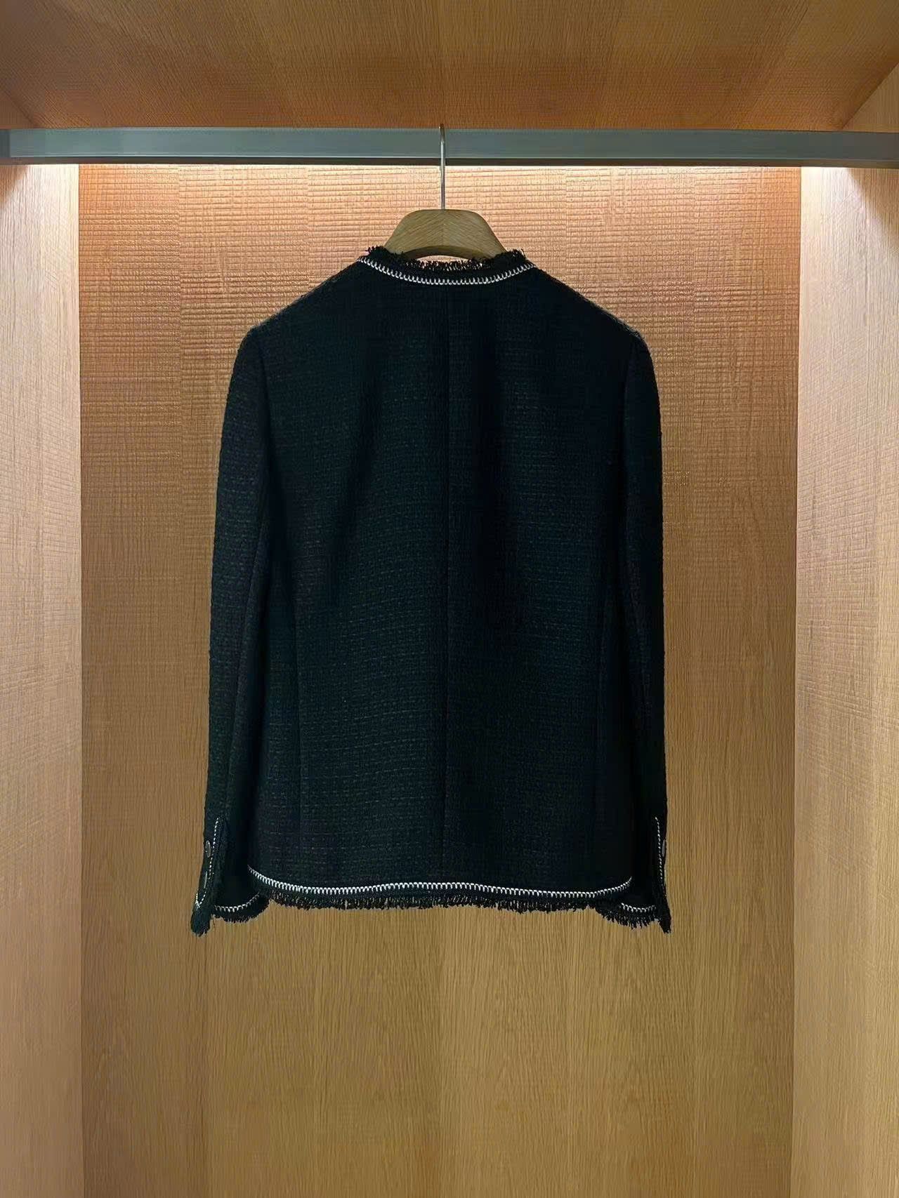  Áo khoác dạ đen 4 túi 