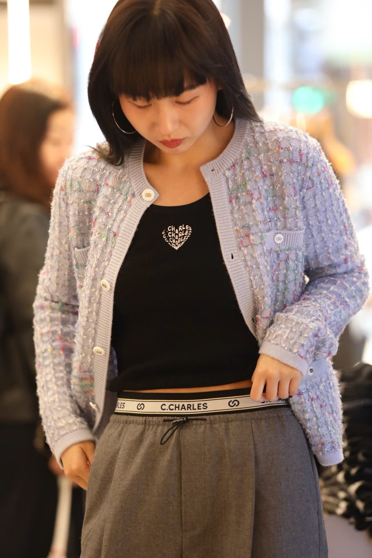  Áo CDG xanh nhạt sắc màu 4 túi -cúc trắng 