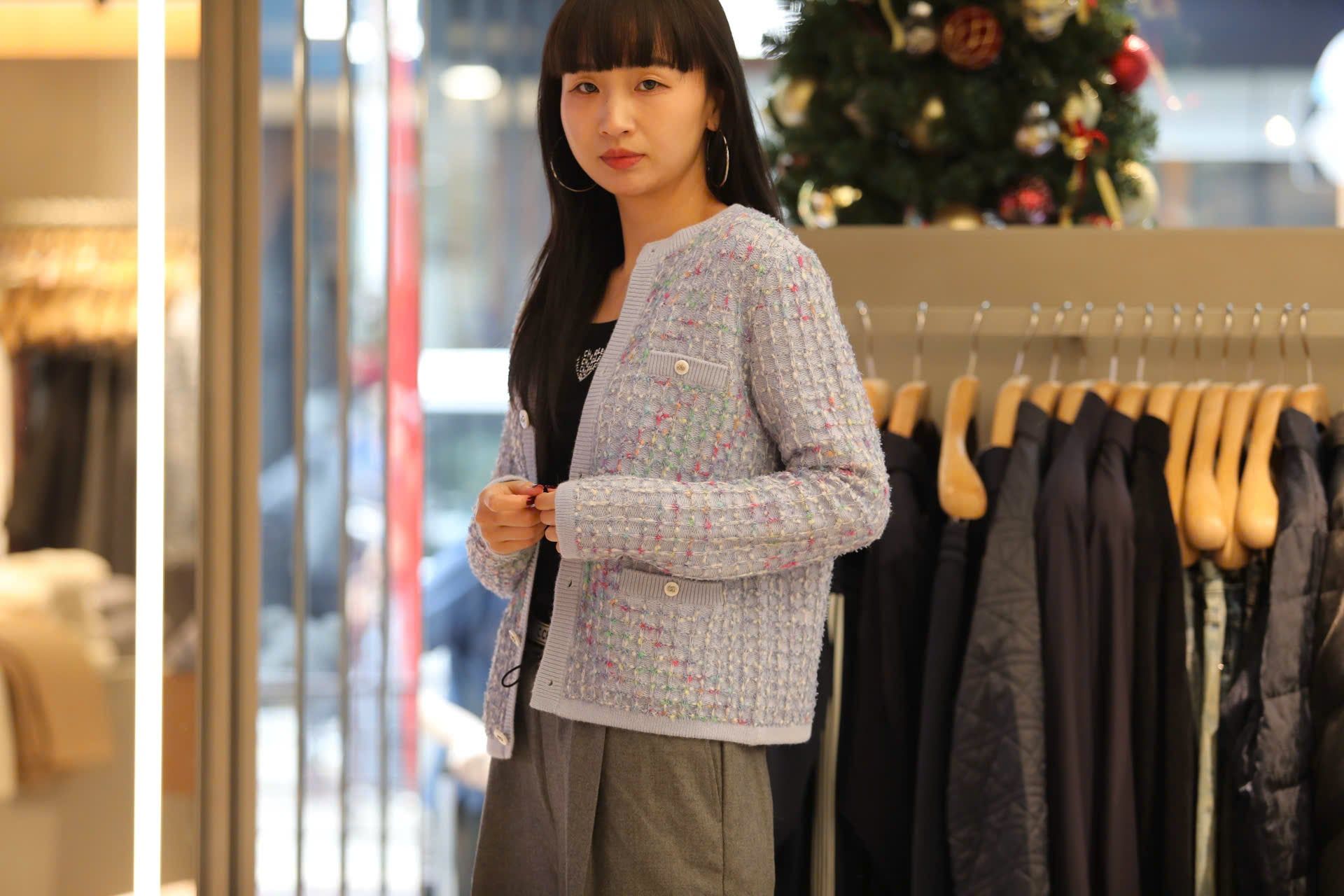  Áo CDG xanh nhạt sắc màu 4 túi -cúc trắng 