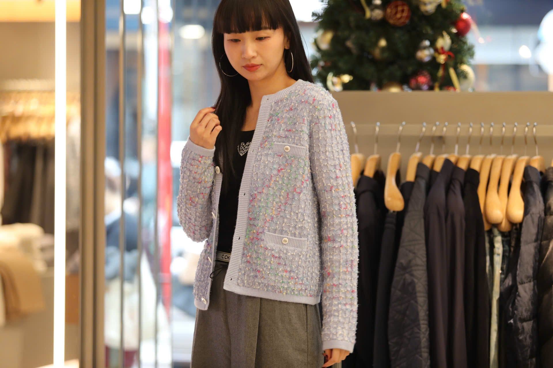  Áo CDG xanh nhạt sắc màu 4 túi -cúc trắng 