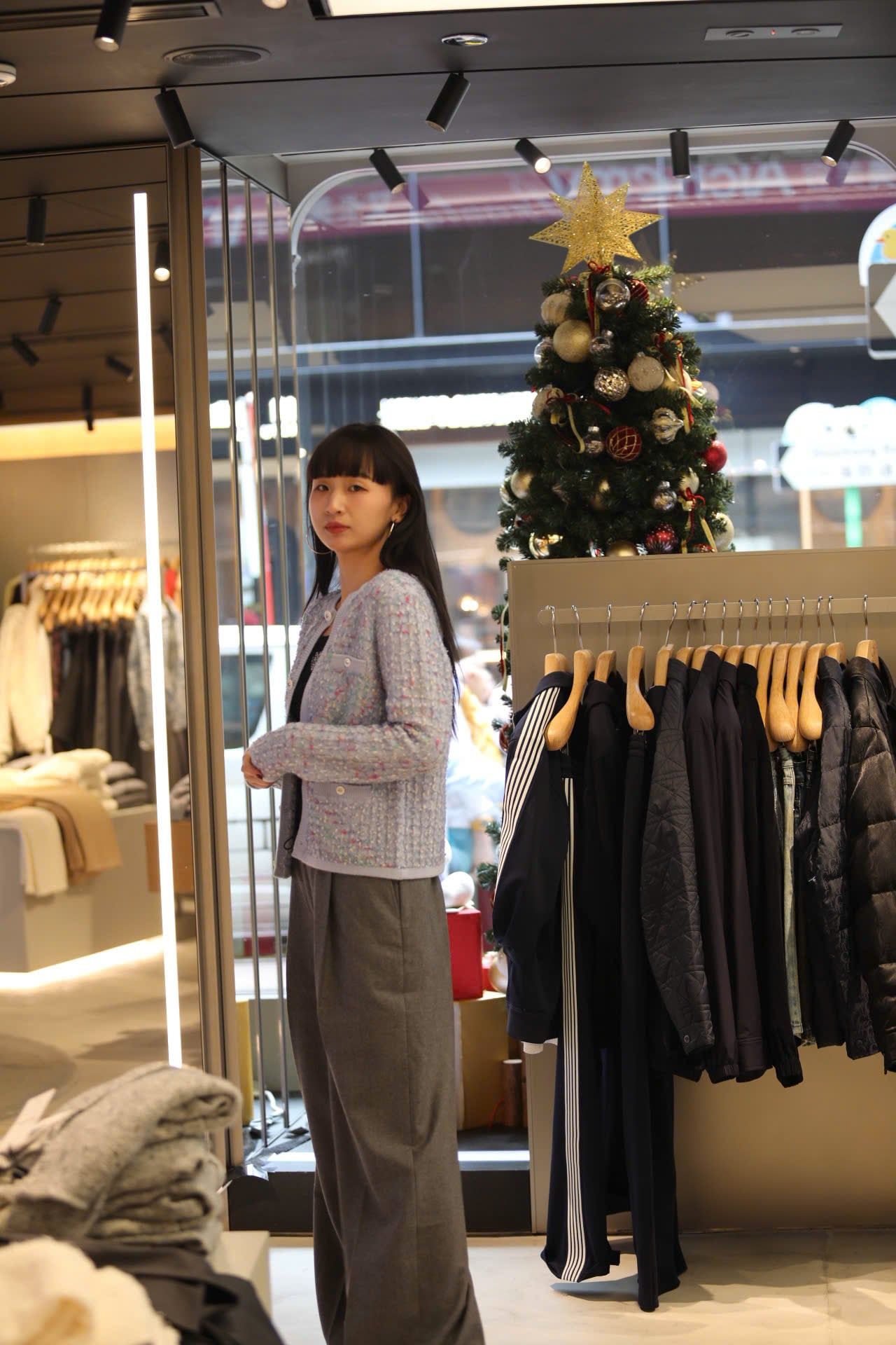  Áo CDG xanh nhạt sắc màu 4 túi -cúc trắng 